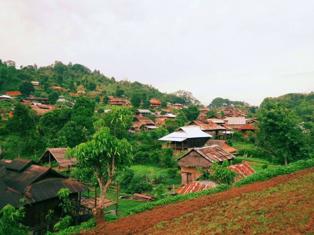 Das der Dorf Palaung in Myanmar. Die Palaung werden auch De'ang genannt.
